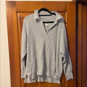 Aerie Light Gray Knit Sweater